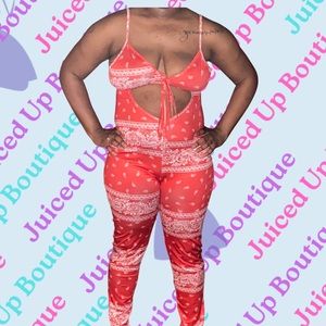 Red Bandanna Jumpsuit